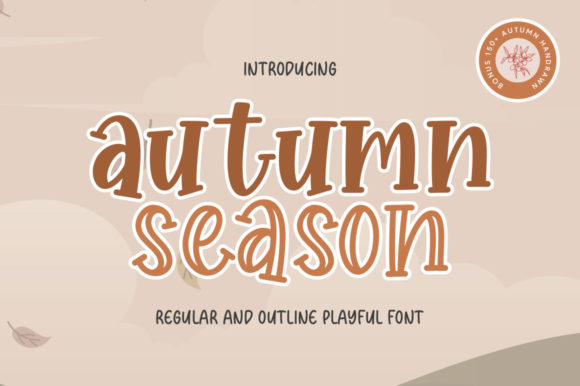 Autumn Season Font: A Playful Display Typeface for Creative Projects