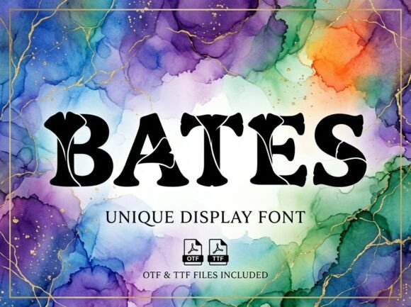 Bates: A Commanding Display Typeface for Bold Creators