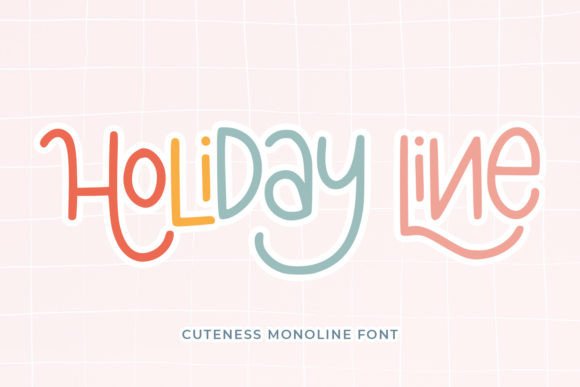Holiday Line: A Cheerful Monoline Font for Creative Projects