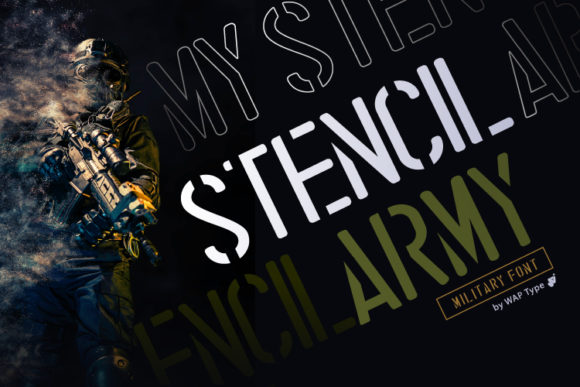 Stencil Army: A Military-Style Font for Bold Designs