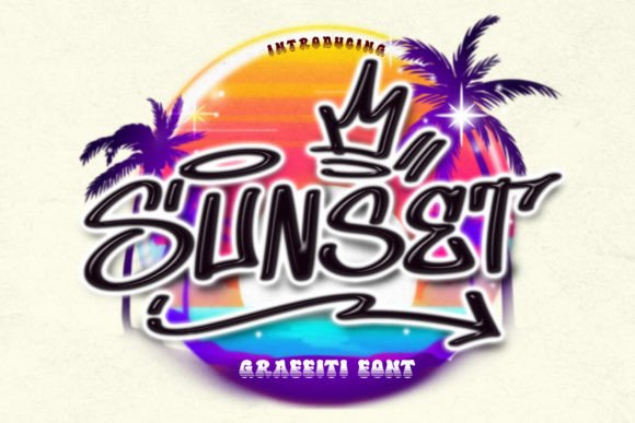 Sunset: A Graffiti-Styled Display Font with Urban Energy