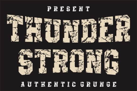 Thunder Strong: A Bold Display Font for Impactful Designs